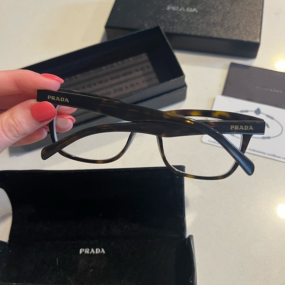 Prada eyewear glasses authentication card present black/tortoise large frames - Picture 4 of 4